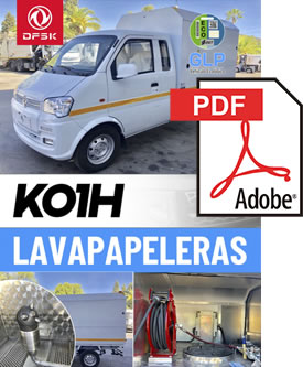 Vehículos para trabajos de mantenimiento carrozados Serie K01H Lavapapeleras